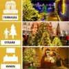 Weihnachtsbaum-Lichterkette Wasserfall, 9 Stränge, warmweiß, 2 m
