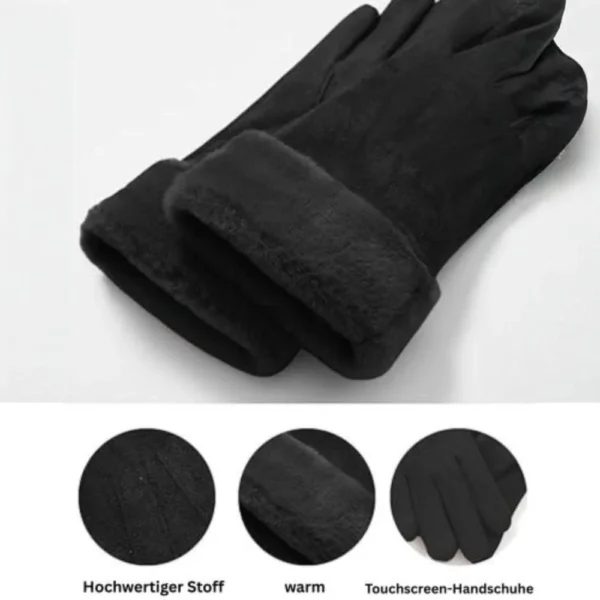 Damen-Touchscreen-Handschuhe Schwarz