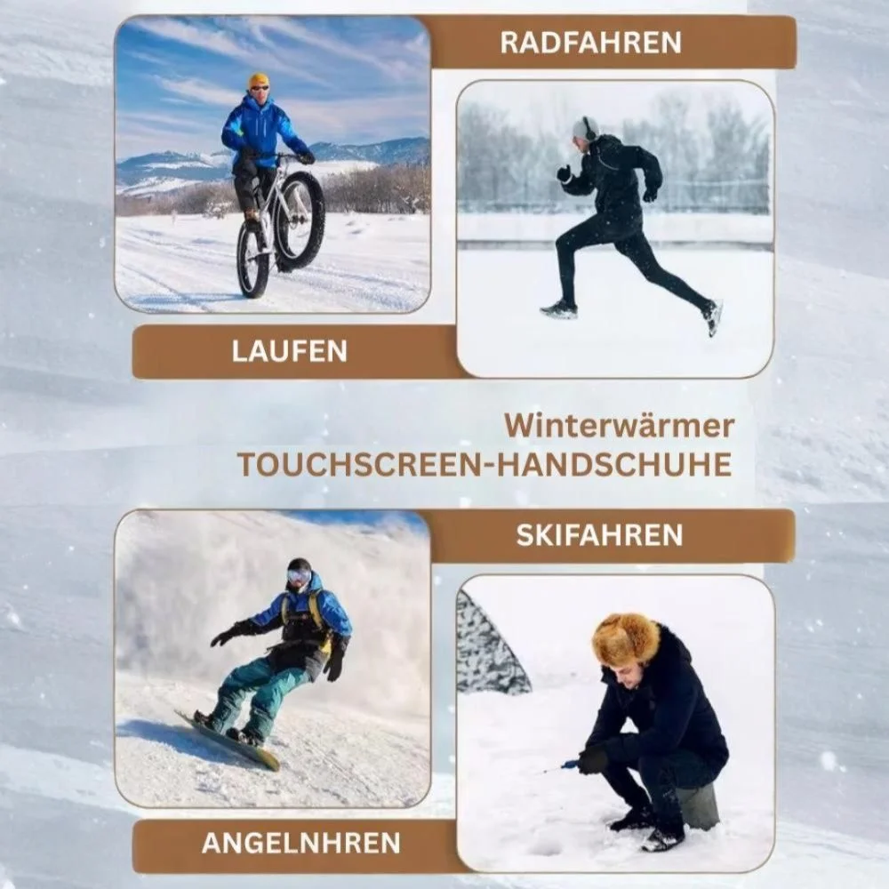Damen-Touchscreen-Handschuhe Schwarz