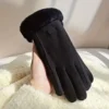 Damen-Touchscreen-Handschuhe Schwarz