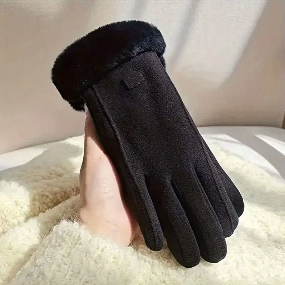 Damen-Touchscreen-Handschuhe Schwarz