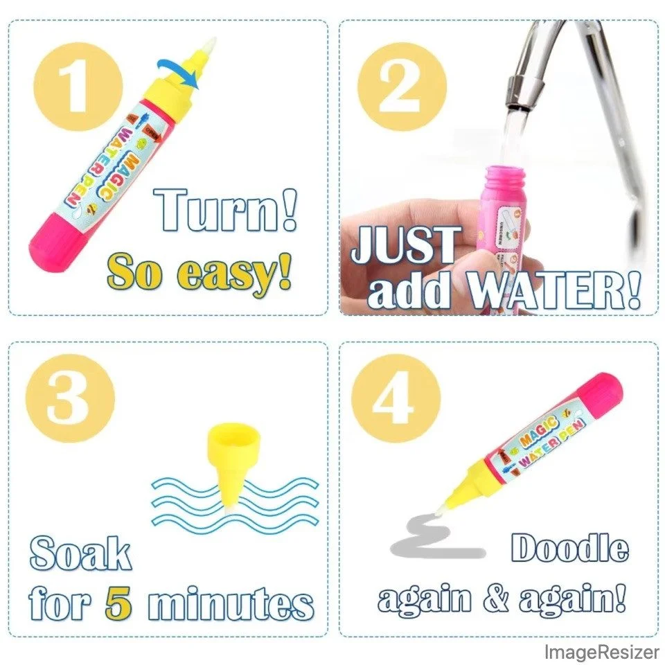 Wasser-Zeichenmatte Unterwasserwelt mit 2 Stiften, 59x36