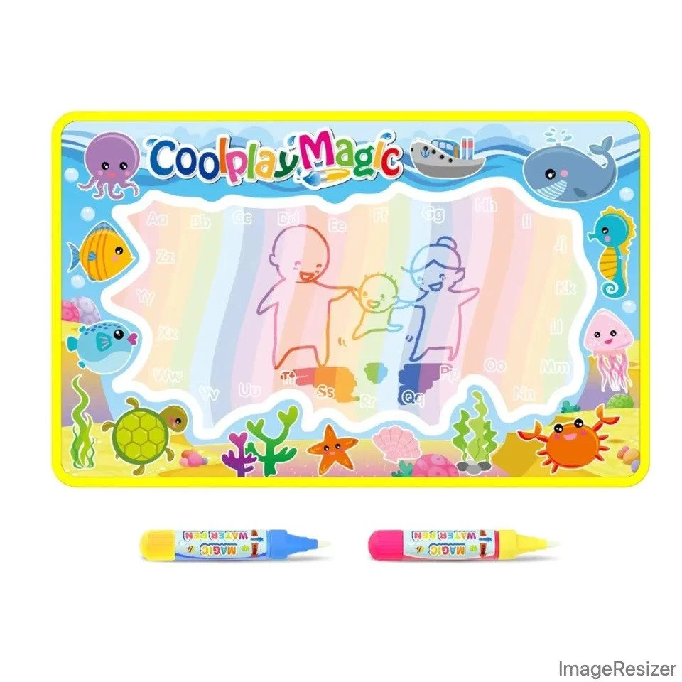 Wasser-Zeichenmatte Unterwasserwelt mit 2 Stiften, 59x36