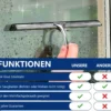 Stainless Steel Shower Squeegee with Wall Holder, No Drilling