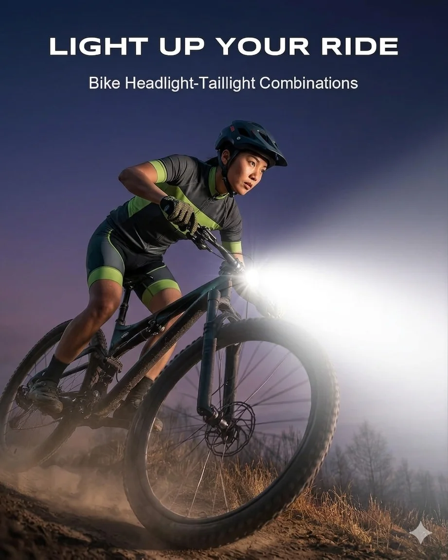 Bicycle Front Light, 30 Lux LED Bicycle Lamp, Battery Operated Bicycle Light