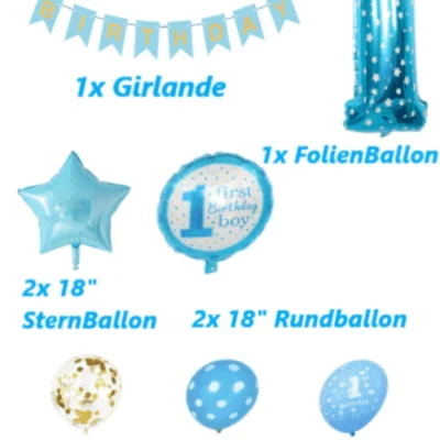 Deko zum 1. Geburtstag für Jungen & Mädchen