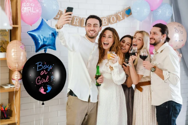 Aufblasbares Partyzubehör 2 Stück XXL Gender Reveal Deko
