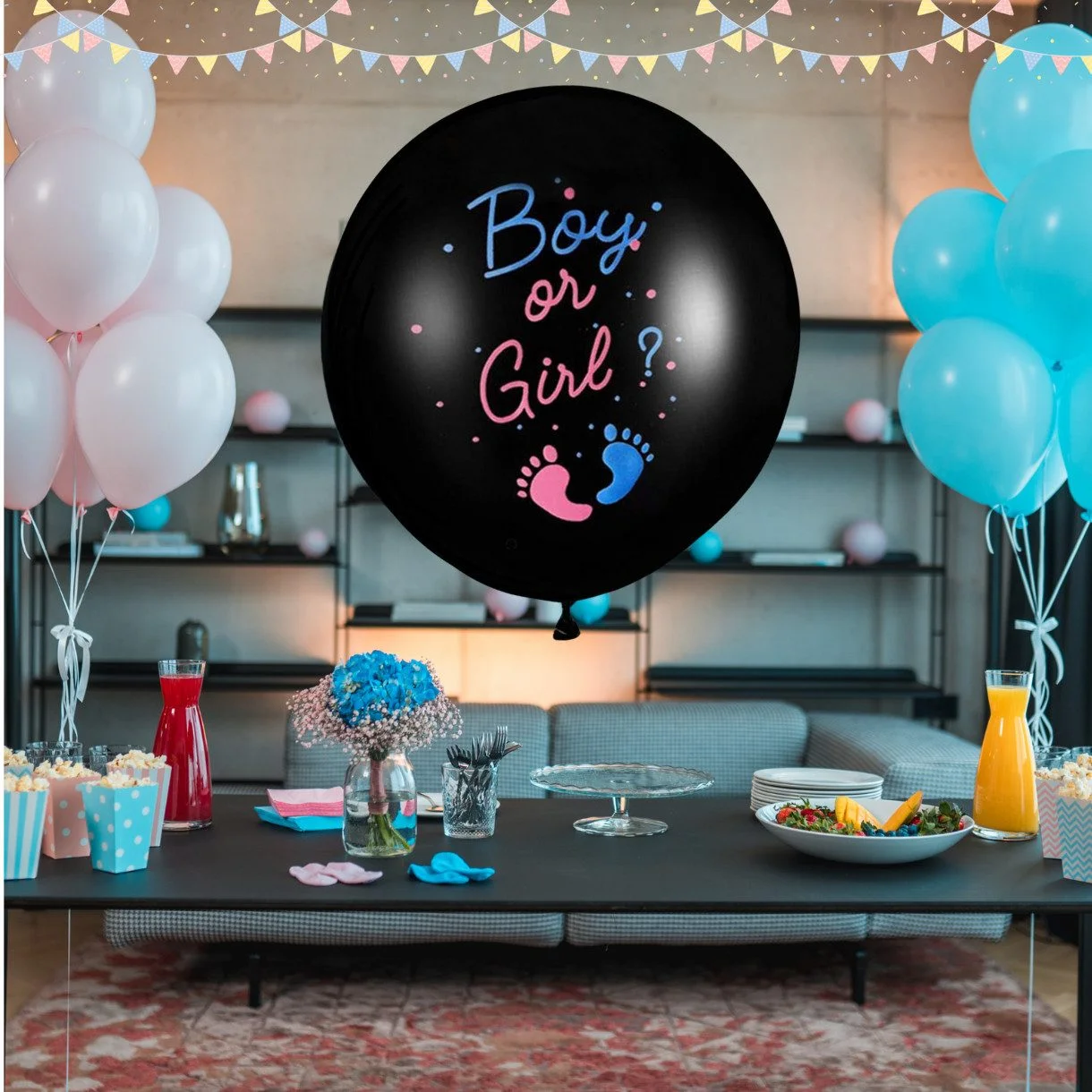 Aufblasbares Partyzubehör 2 Stück XXL Gender Reveal Deko