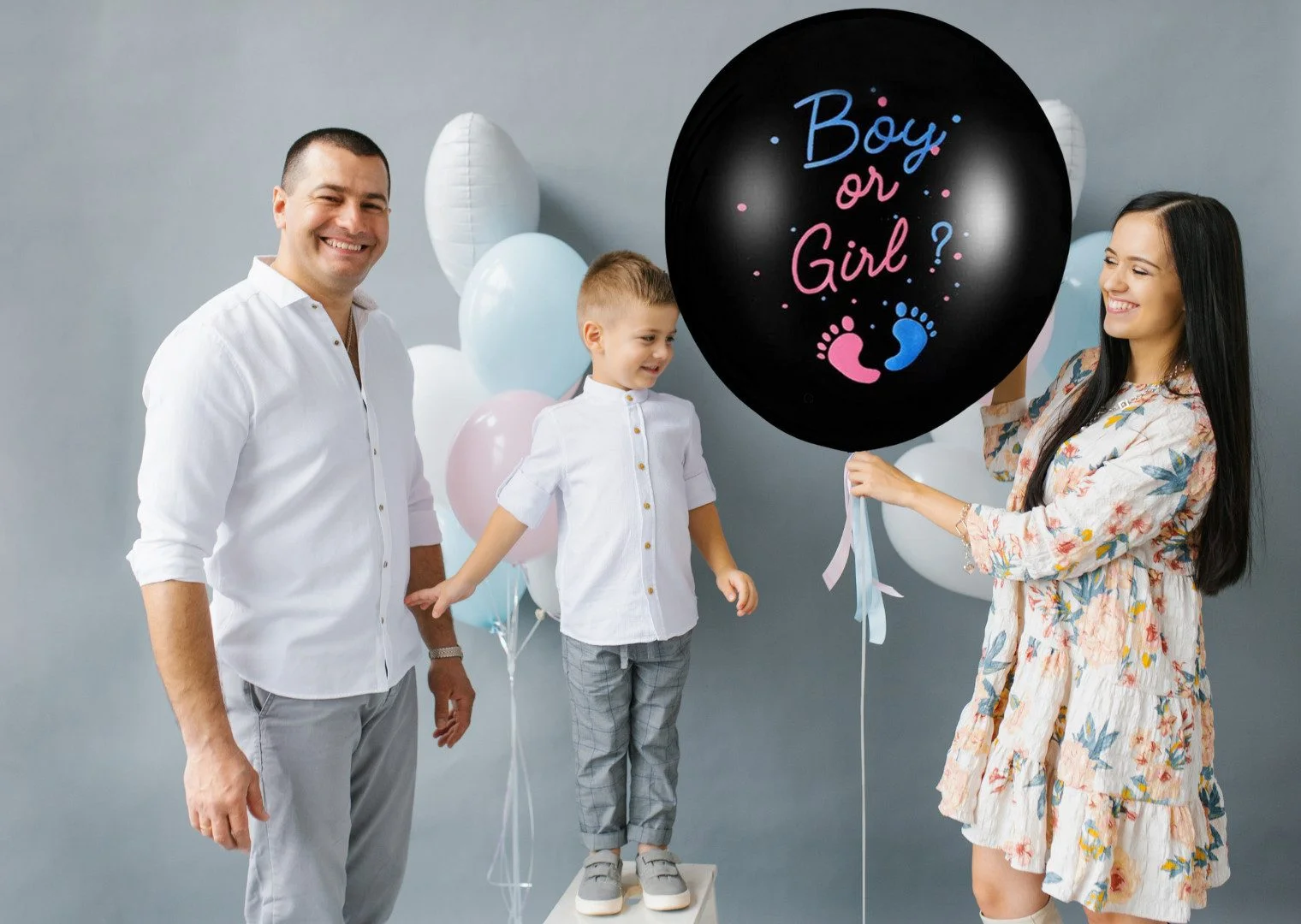 Aufblasbares Partyzubehör 2 Stück XXL Gender Reveal Deko
