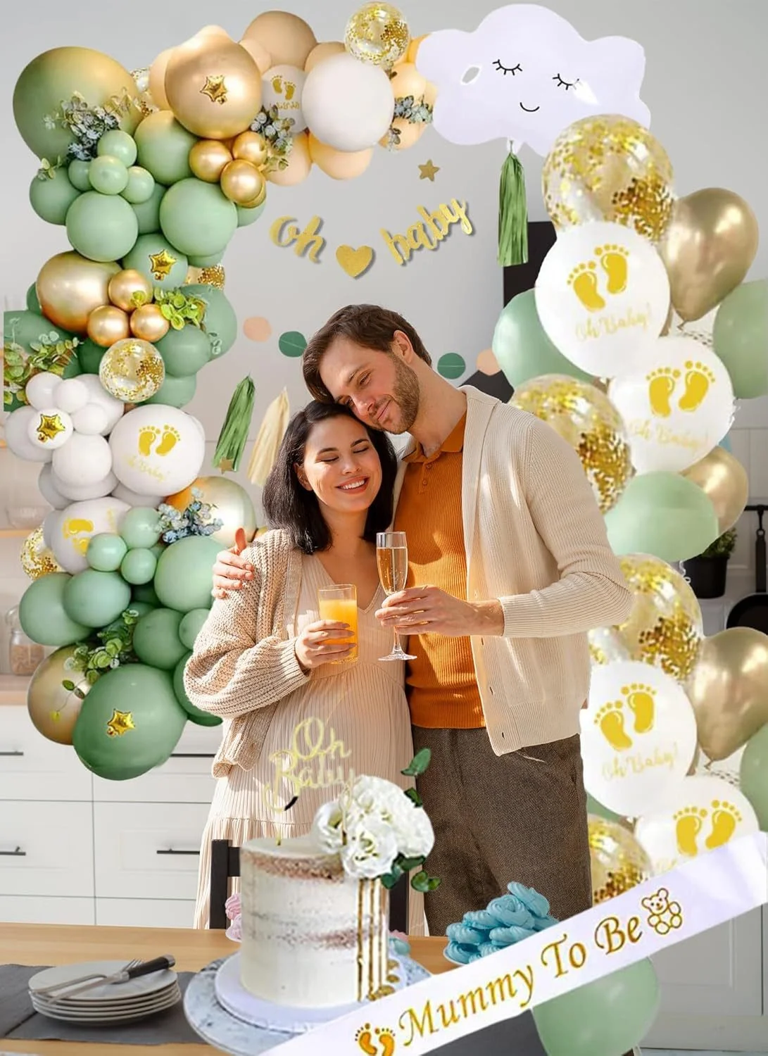 Gender-Reveal-Party-Set für die Babyparty