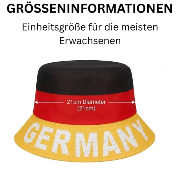 Germany Bucket Sun Hat, Fan Hat in Flag Colors for European Championship World Cup football