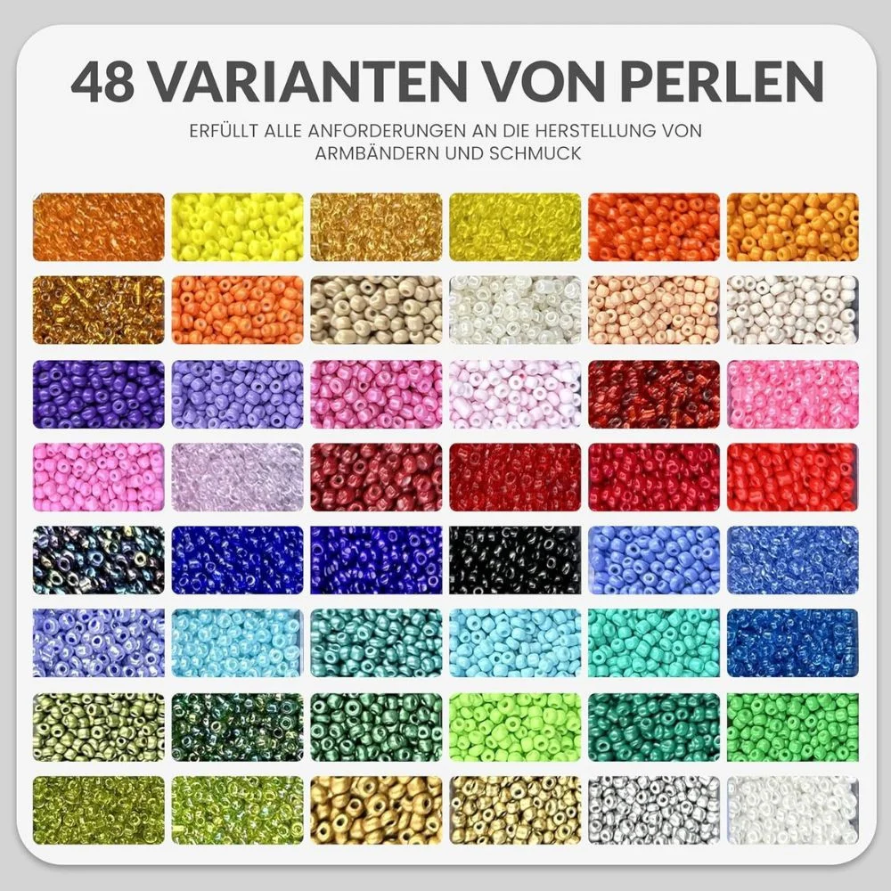 Glasperlen 3 mm, 17.180 Stück