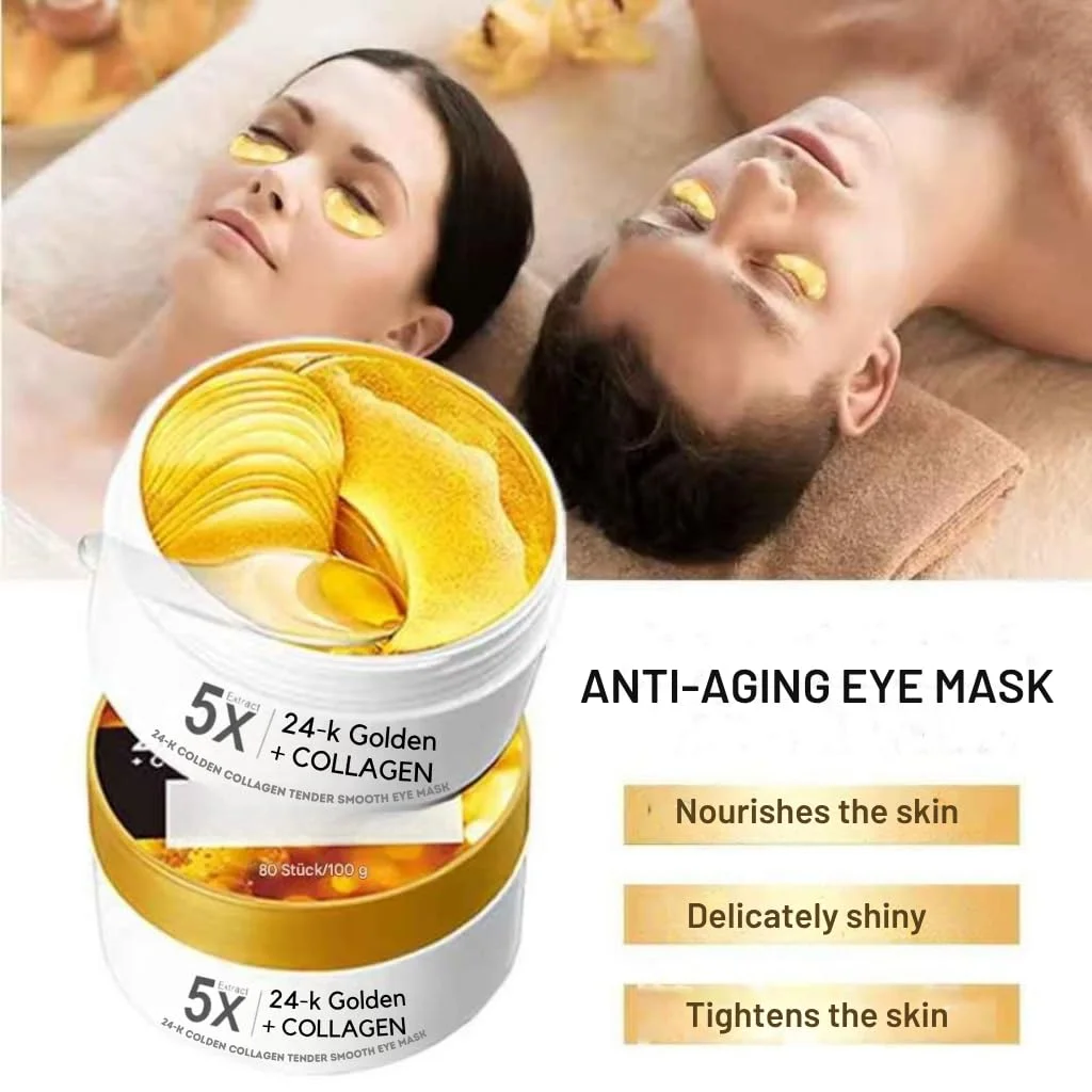 Gold Eye Pads, 60 Pieces