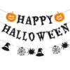 Decorative Hanging Decoration Halloween Garland Set with Pumpkin, Ghost, and Banner