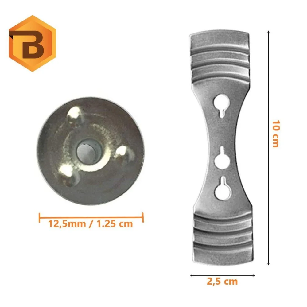 Kerzendochte mit Metallfuß, 100 Stück, 10 + 15 cm