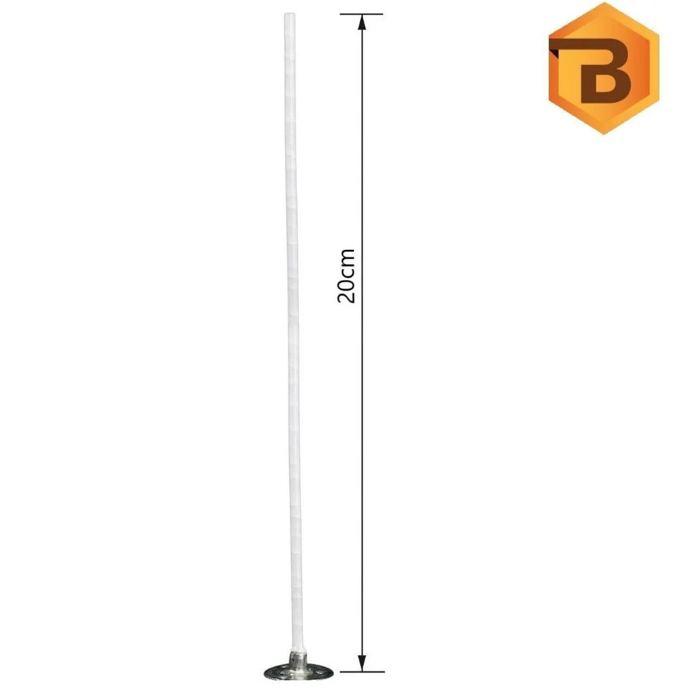 Kerzenhalter Kerzendochte 50Stk. 20cm lang mit Metallfuß