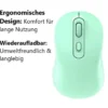 Lexa Bluetooth-Maus Grün, ergonomisch, wiederaufladbar