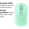 Lexa Bluetooth-Maus Grün, ergonomisch, wiederaufladbar