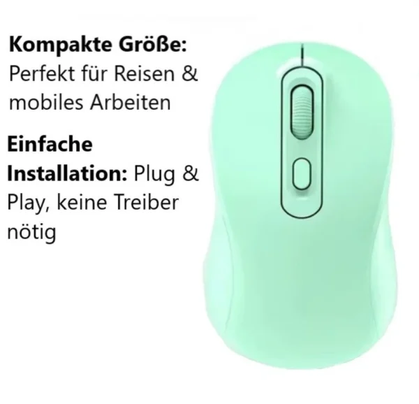 Lexa Bluetooth-Maus Grün, ergonomisch, wiederaufladbar