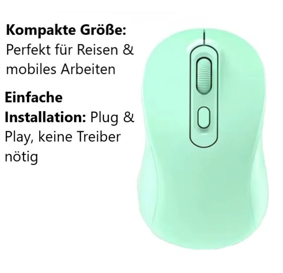 Lexa Bluetooth-Maus Grün, ergonomisch, wiederaufladbar