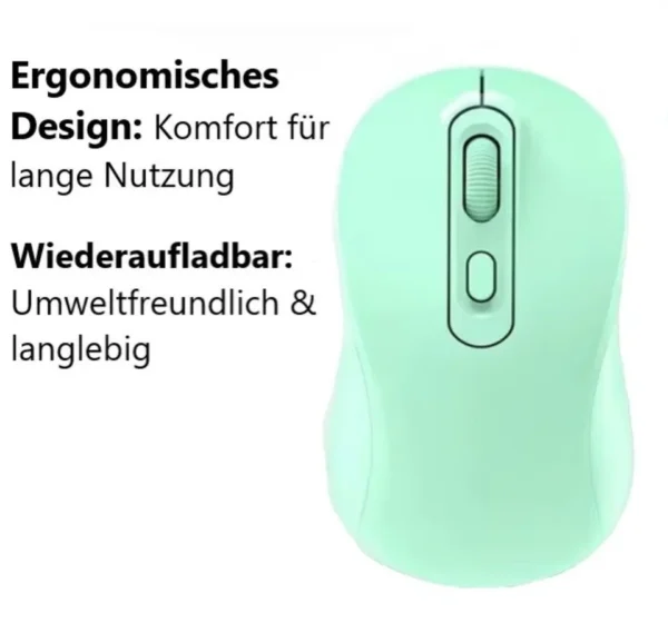 Lexa Bluetooth-Maus Grün, ergonomisch, wiederaufladbar