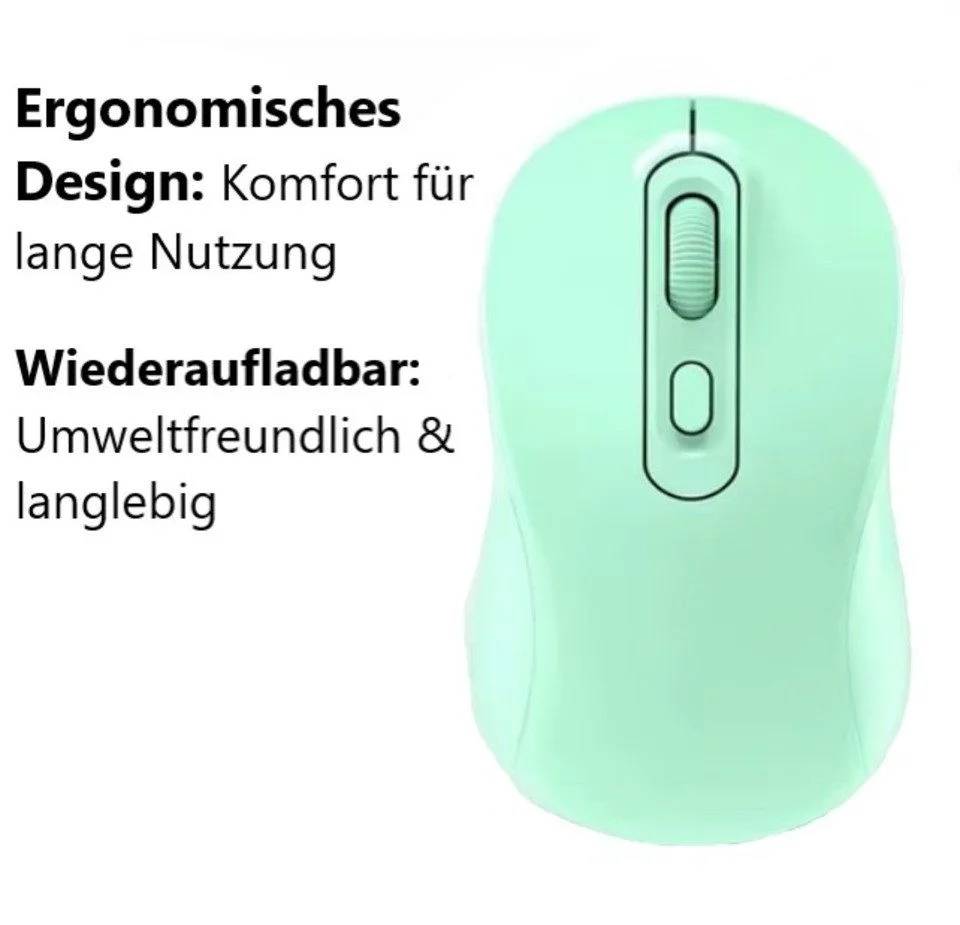 Lexa Bluetooth-Maus Grün, ergonomisch, wiederaufladbar