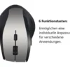 Kabellose Maus M-S606 Schwarz-Silber