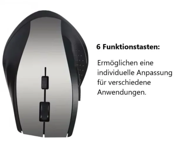 Kabellose Maus M-S606 Schwarz-Silber