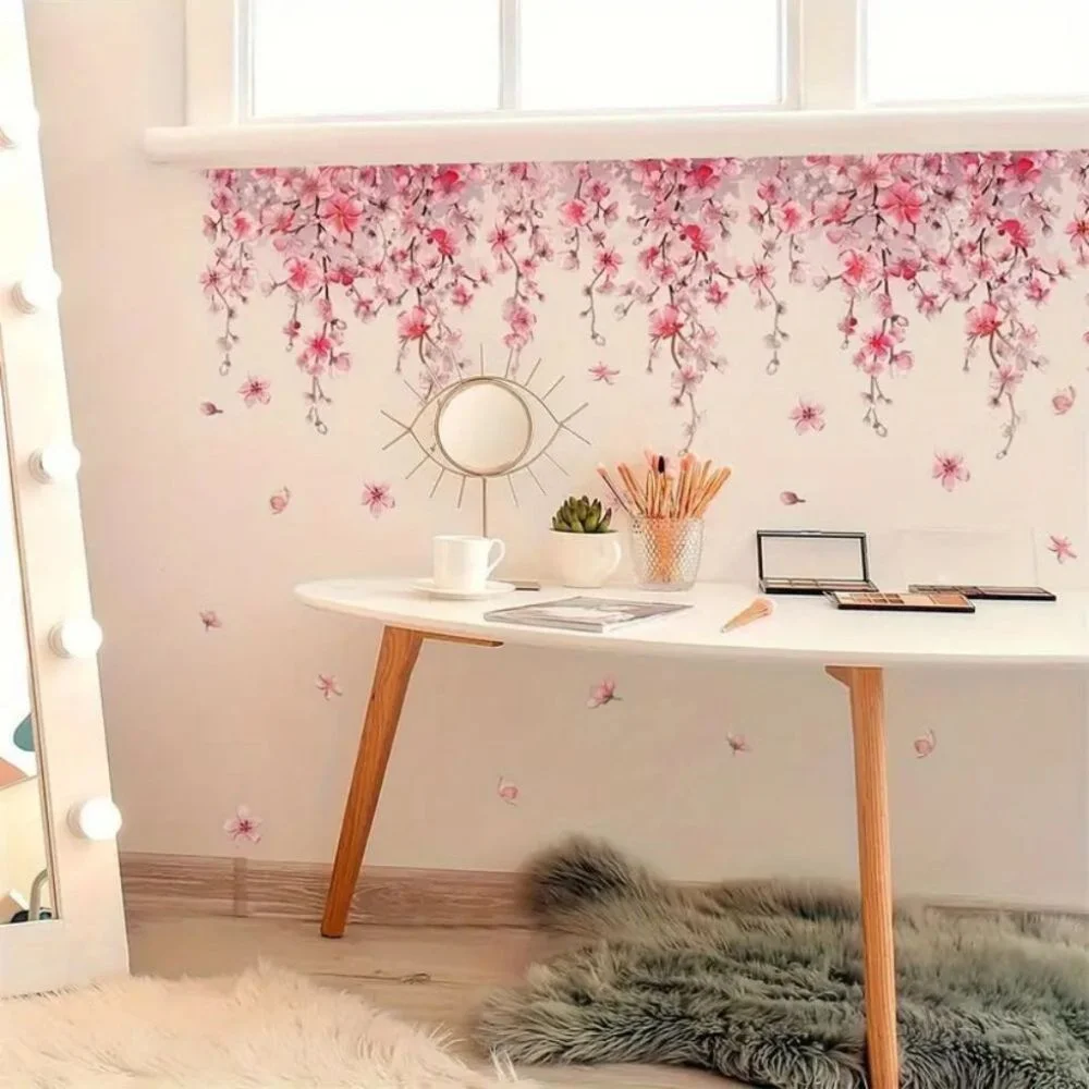 Cherry Blossom Wall Decals – Pink Flower Spring Wall Stickers