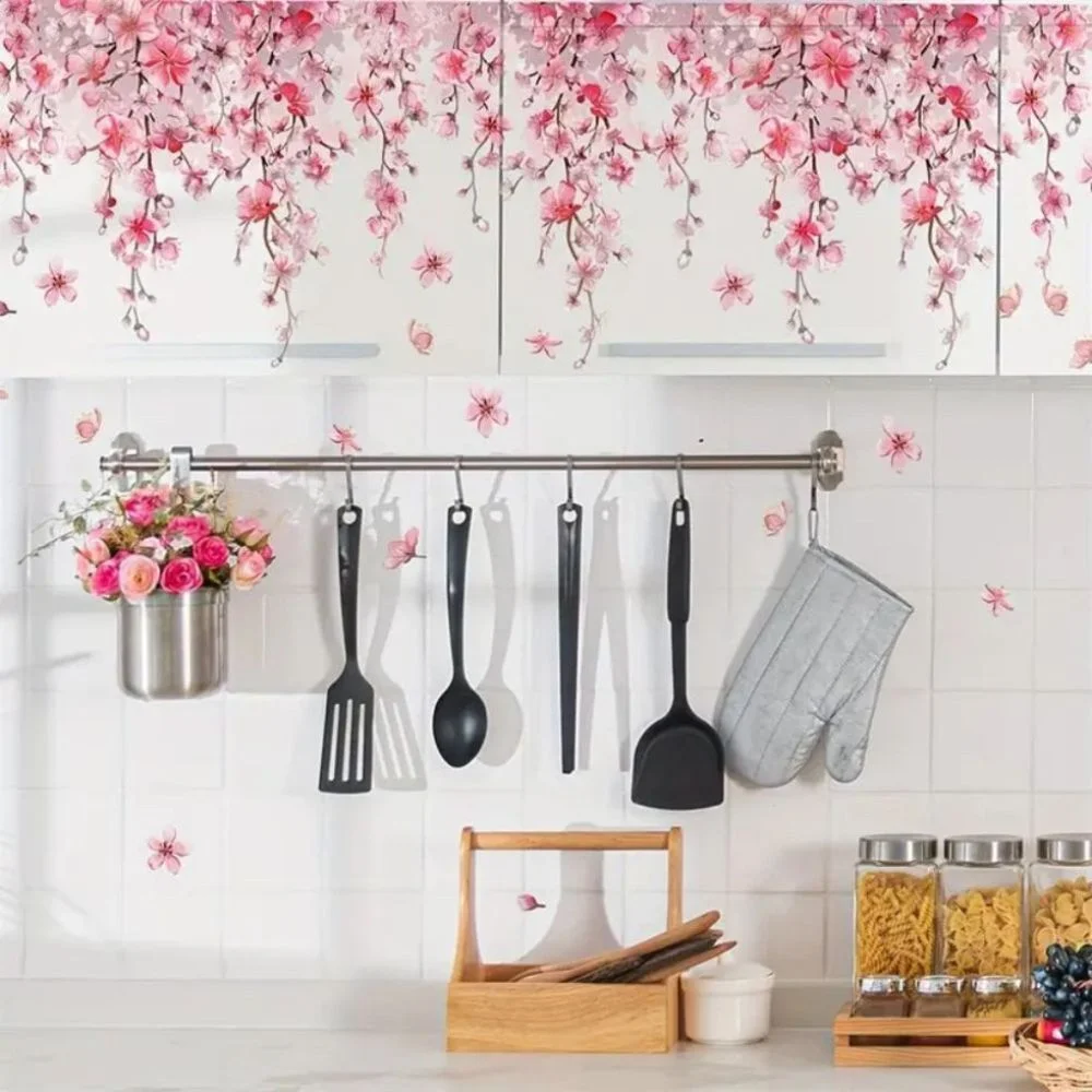 Cherry Blossom Wall Decals – Pink Flower Spring Wall Stickers