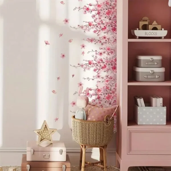 Cherry Blossom Wall Decals – Pink Flower Spring Wall Stickers