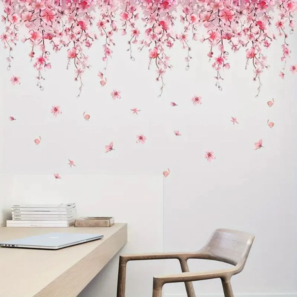 Cherry Blossom Wall Decals – Pink Flower Spring Wall Stickers