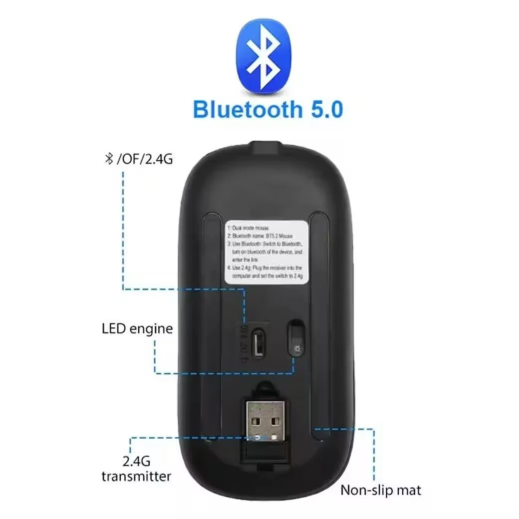 Bluetooth-Maus Schwarz matt