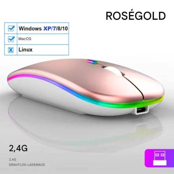 Kabellose RGB-Gaming-Maus, 1 Stück