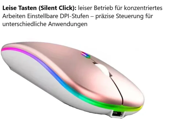 Bluetooth-Maus Roségold matt