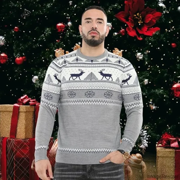 Herren-Weihnachtspullover aus 100 % Acryl, 1 Stück