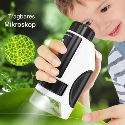 Kids' Handheld Microscope 50–300× with LED