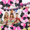 Mickey Mouse Motto-Geburtstagsdeko, Schwarz-Pink