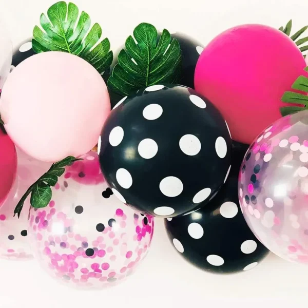 Mickey Mouse Motto-Geburtstagsdeko, Schwarz-Pink