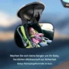 Car Back Seat Mirror, Wide-Angle, 360° Rotatable