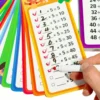 Times Tables Flashcards, Wipeable, with Marker