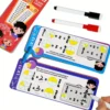 Times Tables Flashcards, Wipeable, with Marker