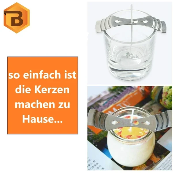 Dochthalter für Kerzen, 6–9 cm verstellbar