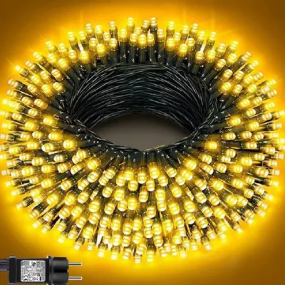 LED Fairy Lights, Warm White, with Remote – 10 m/100 LEDs or 20 m/200 LEDs