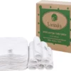 Flannel Washcloths, Pack of 25, 15 × 15 cm, White
