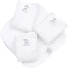 Flannel Washcloths, Pack of 25, 15 × 15 cm, White