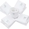 Flannel Washcloths, Pack of 25, 15 × 15 cm, White