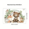 Bear & Fox with Hearts & Rainbow Wall Stickers