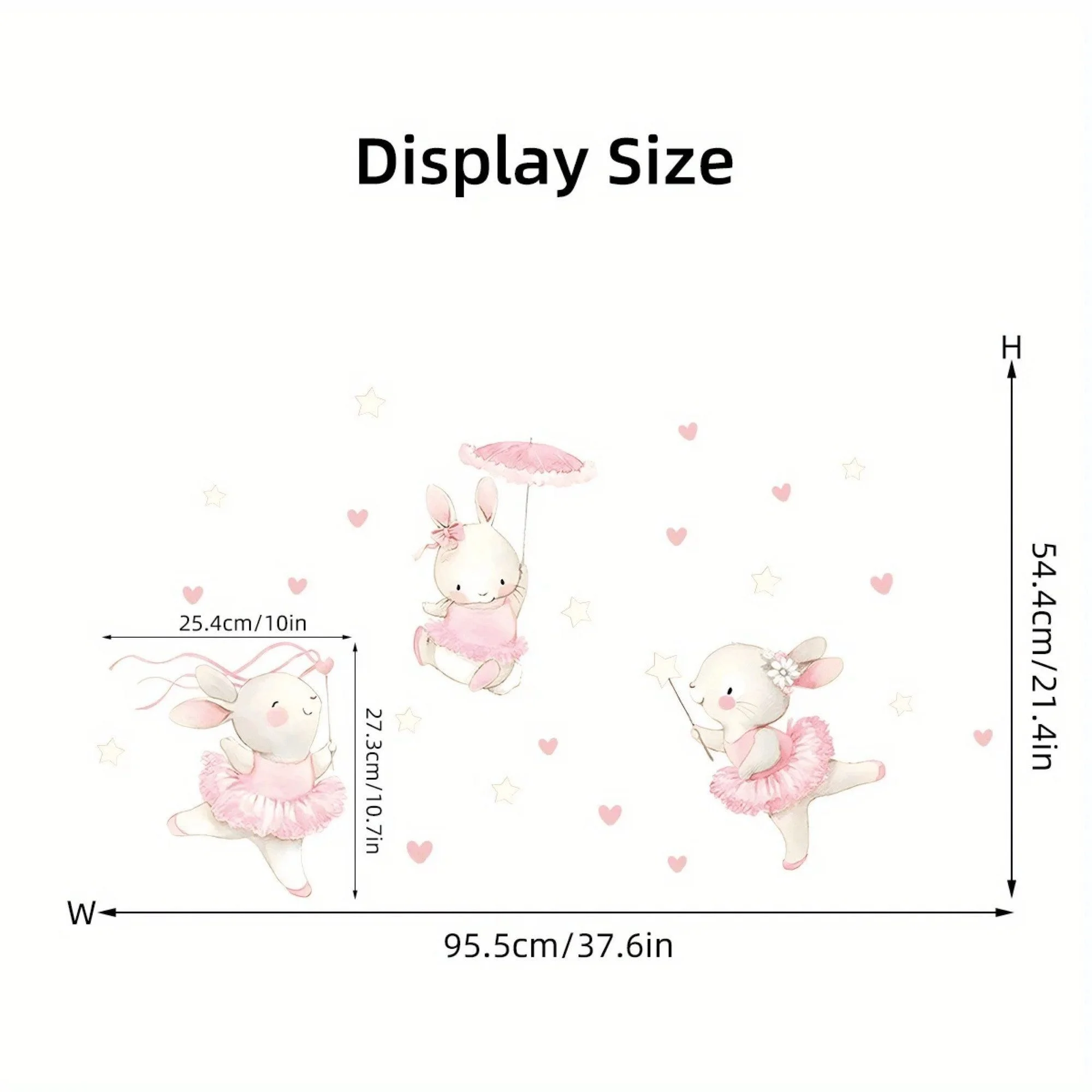 Wandsticker tanzender Hase mit Herzen