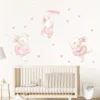Wandsticker tanzender Hase mit Herzen